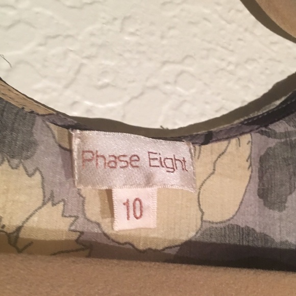 Sheer floral blouse; lavender/cream/black; size L - Picture 7 of 7